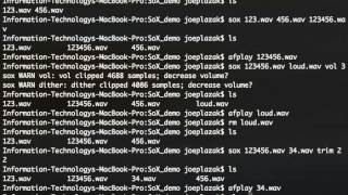SoX Tutorial 1