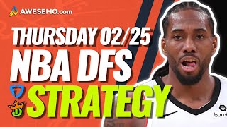 NBA DFS PICKS: DRAFTKINGS & FANDUEL DAILY FANTASY BASKETBALL STRATEGY | TODAY THURSDAY 2/25