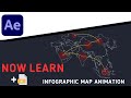 Infographic Map Animation in After Effects | Radio Waves | After Effects Tutorial Motion Graphics