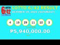 9pm draw lotto result today october 19 2024 pcso