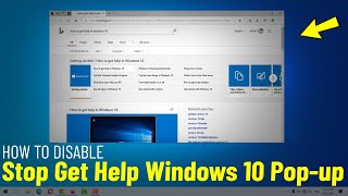 Stop Pop-up (How to get help in windows 10 ) | How To Disable Windows help & Support popup