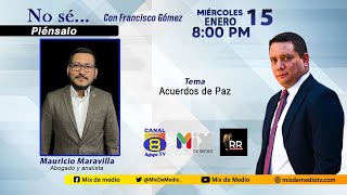 Mauricio Maravilla ,Abogado y analista Tema: Acuerdos de Paz