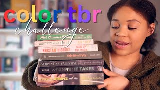reading all the physical books i own | color tbr challenge