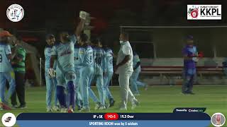 Live | KCC KERALA T-20 PREMIER LEAGUE Finals |  SPORTING KOCHI VS IDDUKI PHEONIX