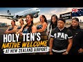 Holy Ten’s “native welcome” at Auckland Int. Airport (New Zealand)