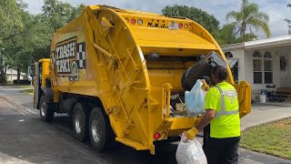 Trash Taxi Mack LEU McNeilus Rear Loader Garbage Truck