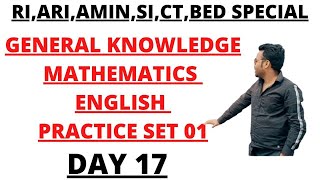 Practice Set 01I Mathematics I GK ISSD | Original PYQ I RI,ARI,AMIN Previous Year Questions I