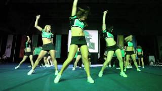 Saskatchewan Roughriders Cheer Team at 2010 Grey Cup Cheerleader Extravaganza