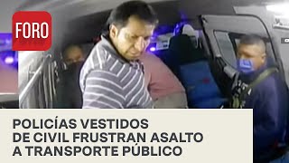 Policías frustran asalto a unidad de transporte público y someten a delincuente - Las Noticias