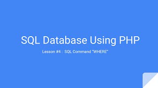 SQL Database Using PHP : Lesson#4 Using godaddy.com