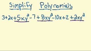Simplify Polynomials