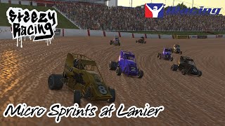 First DIRT WIN! - Rookie Micro Non Wing Sprint Car Series at Lanier National Speedway - iRacing