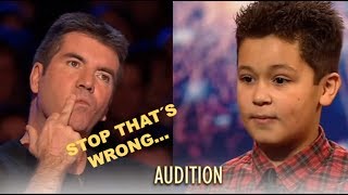 Simon Stops Little Boy And Asks Him To Sing Another Song...Watch What Happens! Britain´s Got Talent