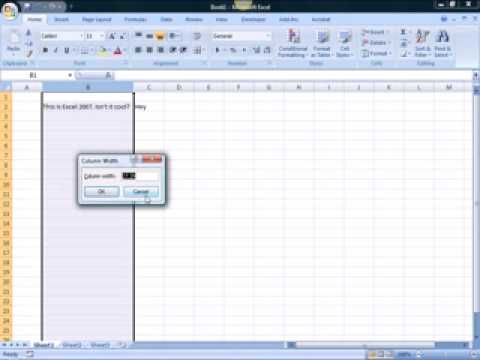 Changing Column Width amp Row Heights in Excel 2007 Changing Column Width amp Row Heights in Excel 2007