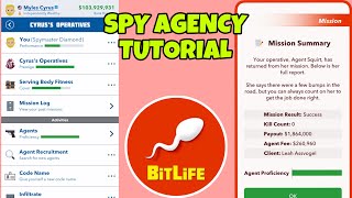 HOW TO SUCCESSFULLY RUN A SPY AGENCY IN BITLIFE | training special operatives | owning spy gadgets