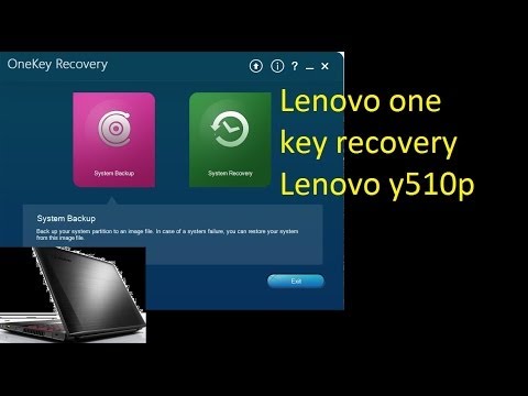 Lenovo Y510p One Key Recovery (set Y510p to Factory Setting) Lenovo Y510p One Key Recovery (set Y510p to Factory Setting)