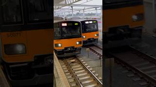 【元住吉駅】東武50070系Fライナー特急が新横浜線 試運転電車 東武50070系を追い越し！【高速通過！】【東急東横線】#shorts