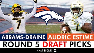 Denver Broncos Select CB Kris Abrams-Draine & RB Audric Estime In Round 5 Of 2024 NFL Draft