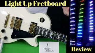 Light Up Fretboard! Let's Try Out The Fret Zealot Guitar Learning Tool! Review, Installation + Demo