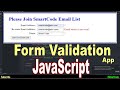 HTML Form Validation In JavaScript | JavaScript Project For Students | #SmartCode