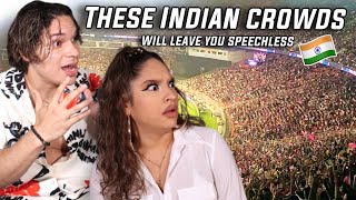 Latinos react to MIND-BLOWING Indian Crowds Singing during Cricket Match ft A.R Rahman