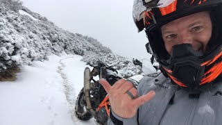 NEW!  KLIM Hardanger Suit in the Snow KTM 1190 Adventure R