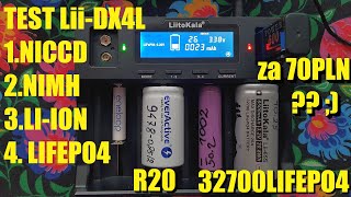 Unboxing Test Lii-DX4L Tania i Wszechstronna Ładowarka ?? NICD, NIMH, LIION, LIFEPO4 R20 32700 Odc.1