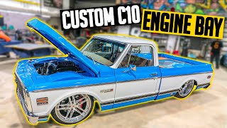 Supercharged LS C10 Engine Bay Sheetmetal Finally Finished! - Bagged LS3 Chevy Truck