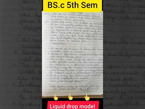 Liquid drop model and assumptions || Nuclear and particle physics || PUChd || BS.c/MS.c || PCBMK