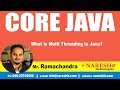 What is Multi Threading in Java?  | Core Java Tutorial | by Mr.Ramachandra