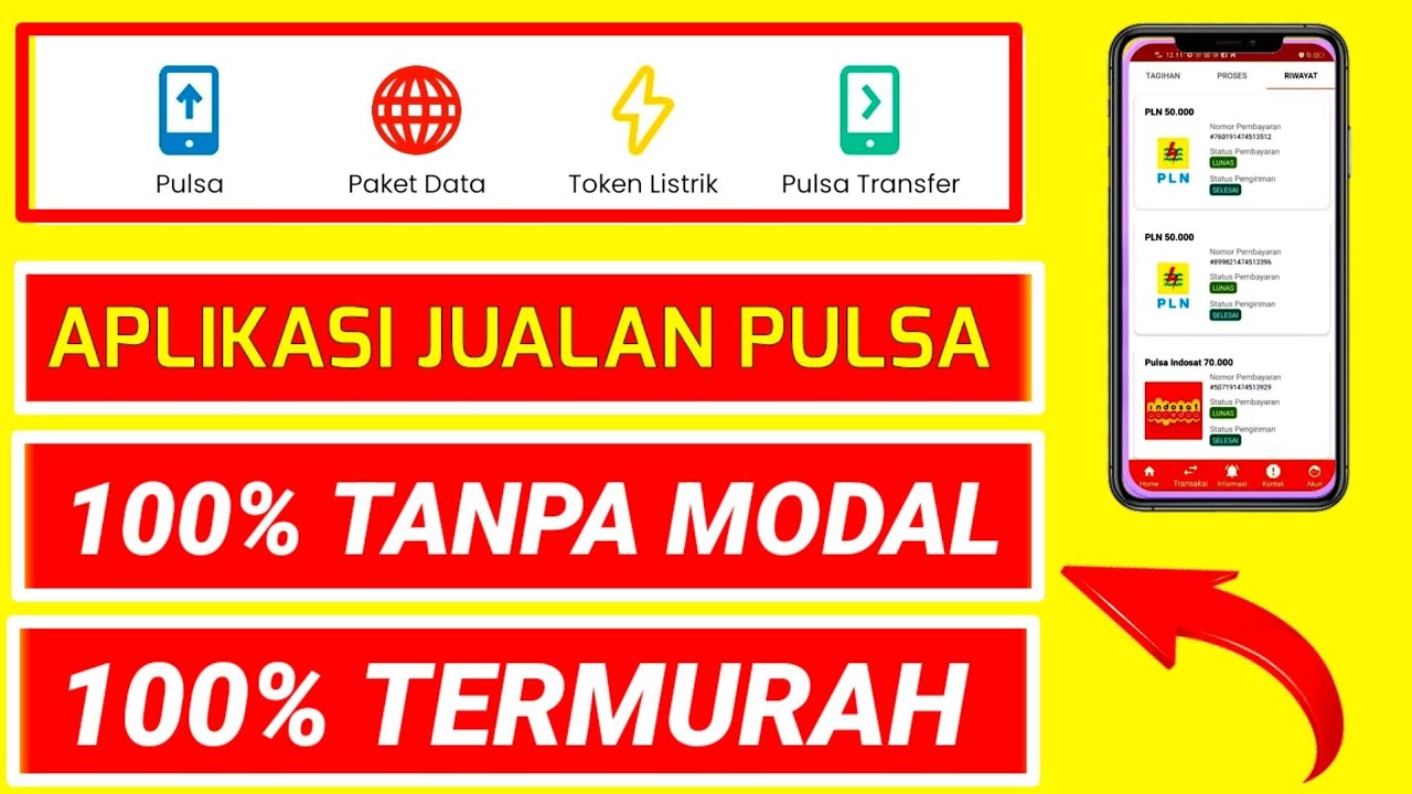 Aplikasi Jualan Pulsa Tanpa Modal Termurah - YouTube