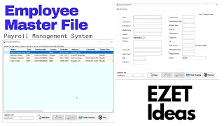 Employee Master File in Payroll System | VB.Net Forms