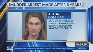 Woman behind bars in Texarkana on murder charges after evading authorities for 8 years