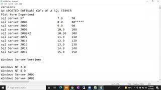 Sql DBA Batch 42 Class 8