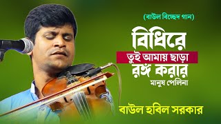 বিধিরে তুই আমায় ছাড়া রঙ্গ করার মানুষ পেলিনা । বাউল হবিল সরকার । hobil sarkar bicched song 2023