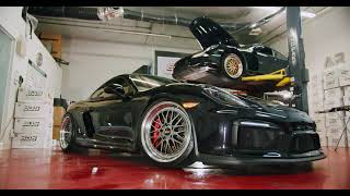 Porsche 981 GT4 on Custom BBS LM's