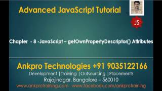 Advanced JavaScript - Chapter 8 - JavaScript - getOwnPropertyDescriptor() Attributes