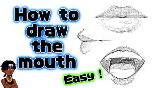 How to draw and shade lips ￼