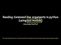 Reading Command Line Arguments in Python
