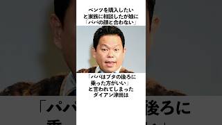 娘から「ベンツはパパの顔に合わない」と言われてしまったダイアン津田に関するゴイゴイスーな雑学 #お笑い  #芸人  #ダイアン