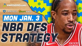 NBA DFS Strategy 1/3/22 | DraftKings & FanDuel NBA Picks