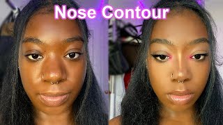 How To: Contour Your Nose For Beginners ♡ dark skin friendly  ♡