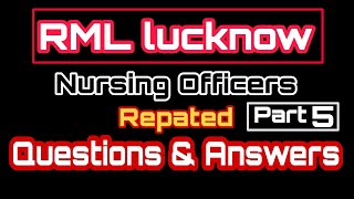 Rml privious year question paper | Rml Lucknow staff Nurse Preparation #rml