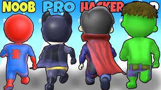 NOOB vs PRO vs HACKER vs GOD in Hero Run