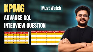 KPMG SQL Interview Question | BIG 4 | Best Delivery Partner | Deepankar Pathak