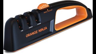 Orange Ninja Knife Sharpener Review & Demo – Honest Performance Test for Razor-Sharp Results! 🔪✨