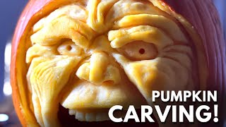 Carving Pumpkins - Happy Halloween