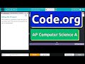 Code.org Lesson 6.2 Static Methods | Tutorial with Answers | Unit 4 Computer Science A