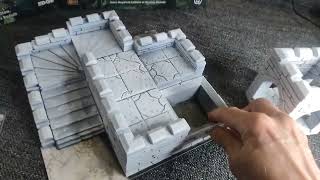 décor tour et muraille Zombicide wulfsburg et white Dead en impression 3d