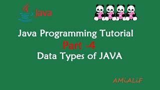 Java programming Tutorial - Part 4 - Data Types of java